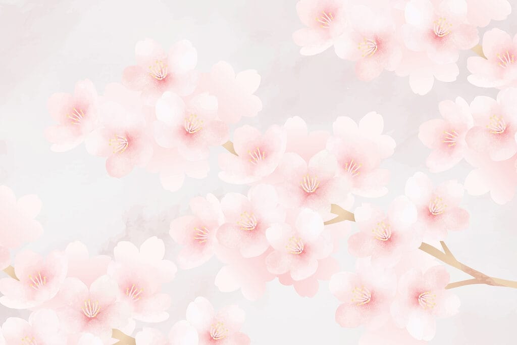 Delicate blossoms in soft hues