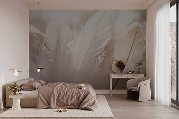 Wall murals Wall murals Soft elegance of delicate feathers (SKU: w03064)