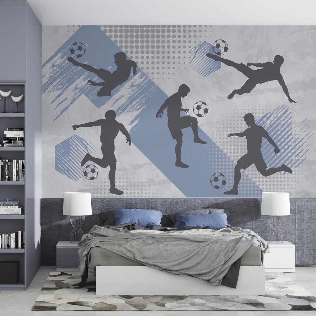 Group of men playing football