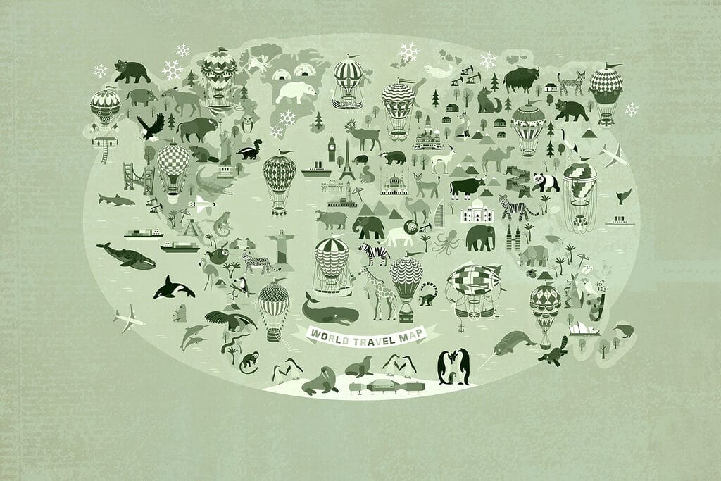 Map of the world Map of the world