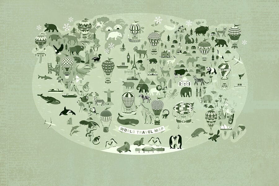 Map of the world Map of the world