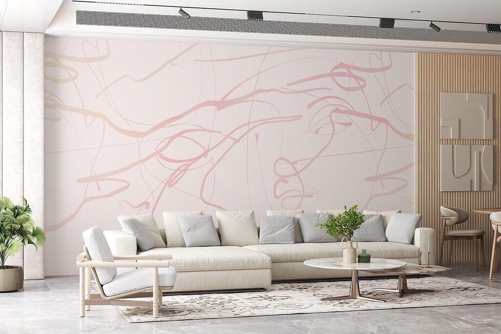 Pink lines on a white background Pink lines on a white background