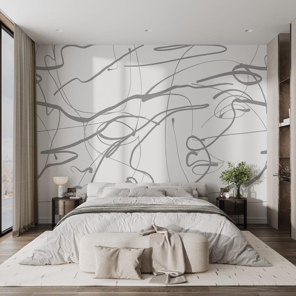 White background with gray lines