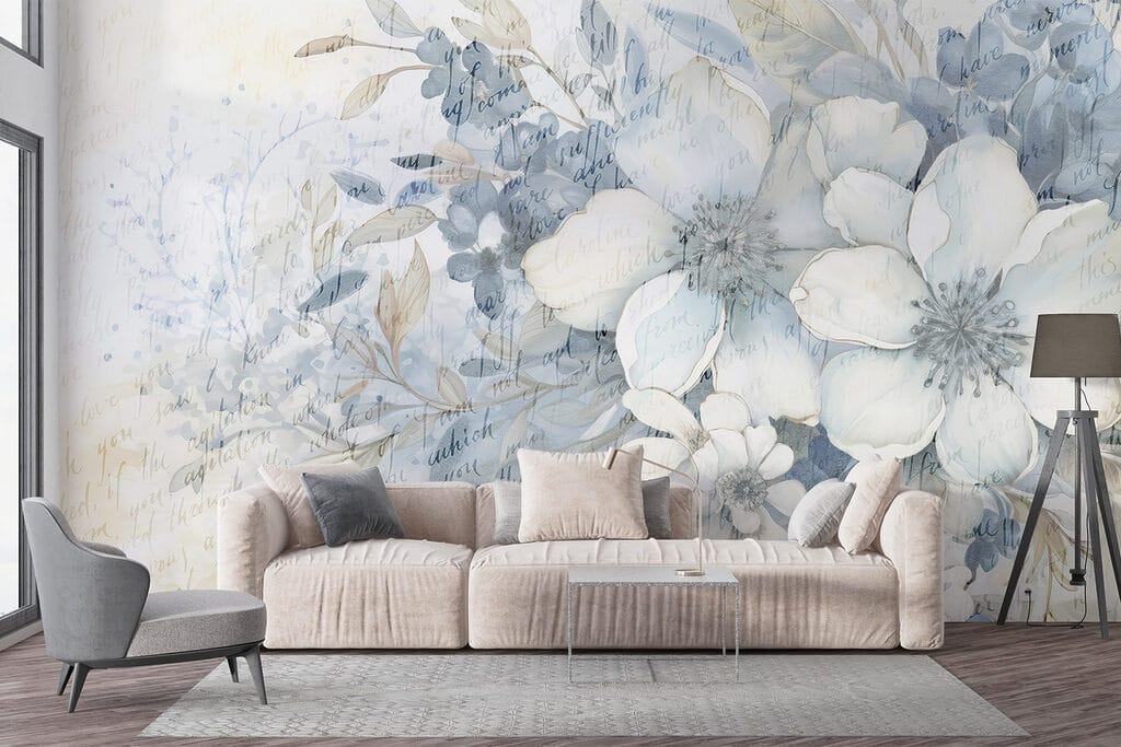 Painting of flowers and leaves Painting of flowers and leaves