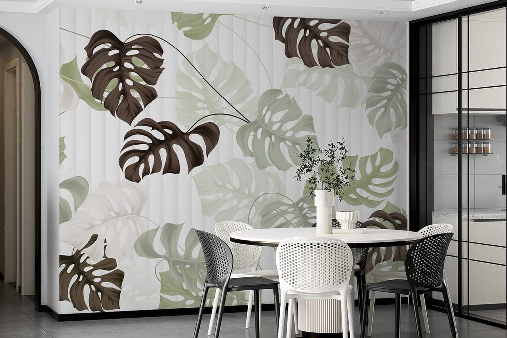 Pattern of leaves on a white background Pattern of leaves on a white background