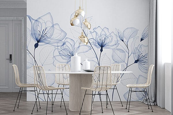 Transparent flowers and leaves Transparent flowers and leaves