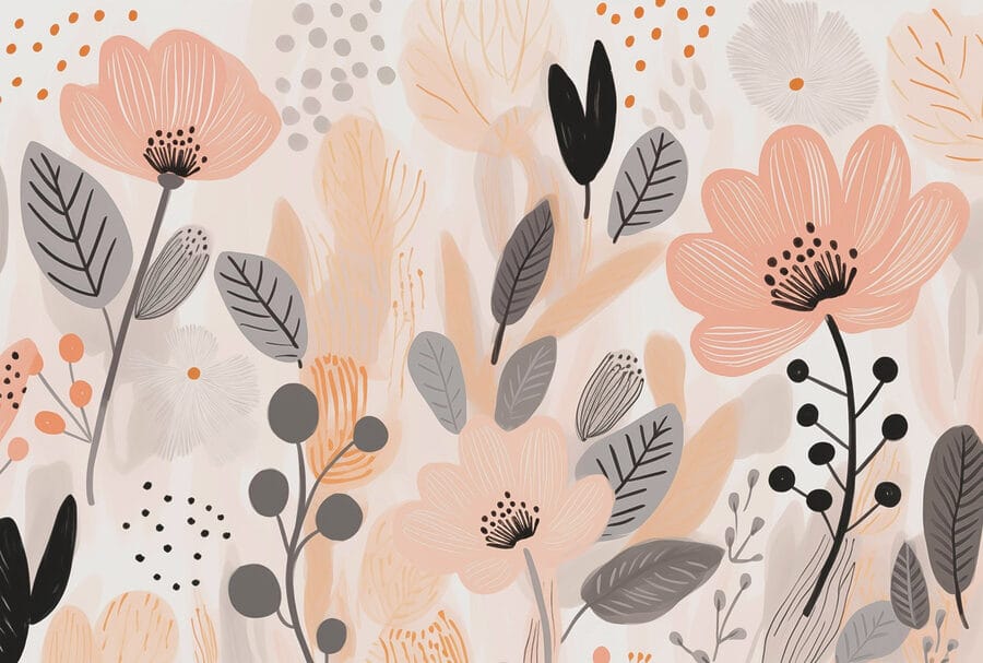 Wall murals Delicate blooms in soft tones. - Image 4