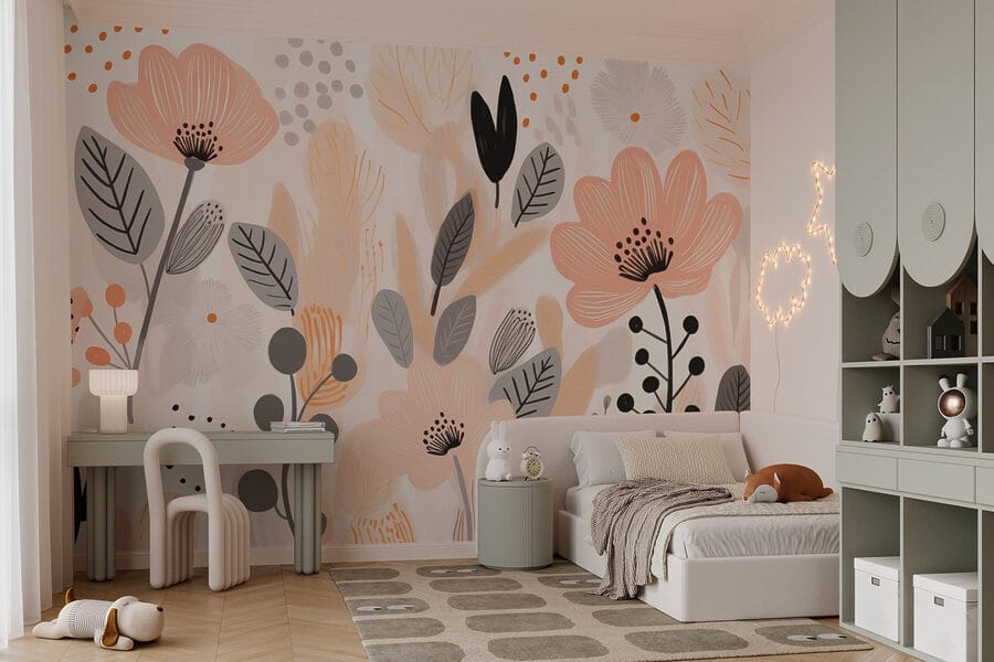 Wall murals Delicate blooms in soft tones. - Image 3