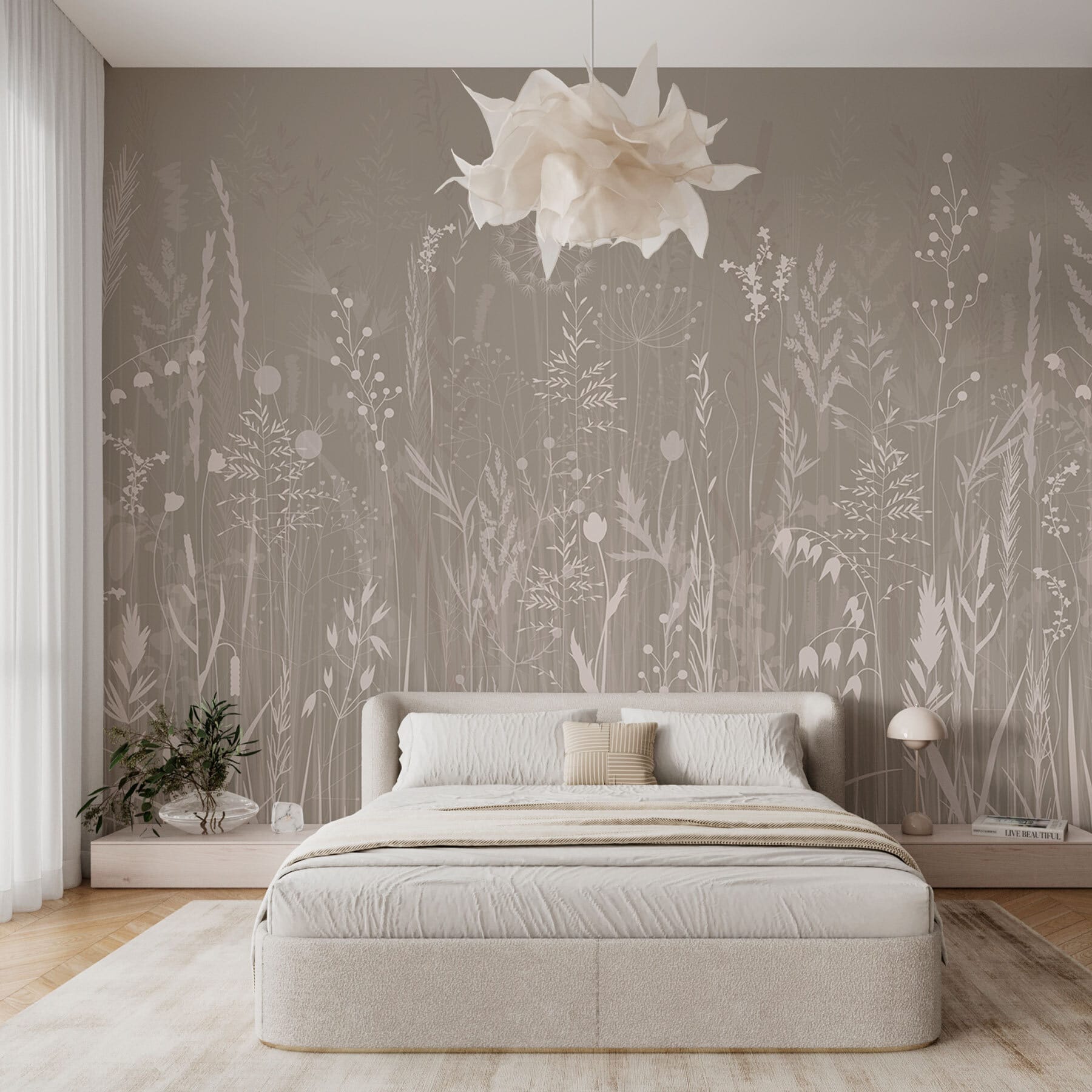 Field of grass and flowers