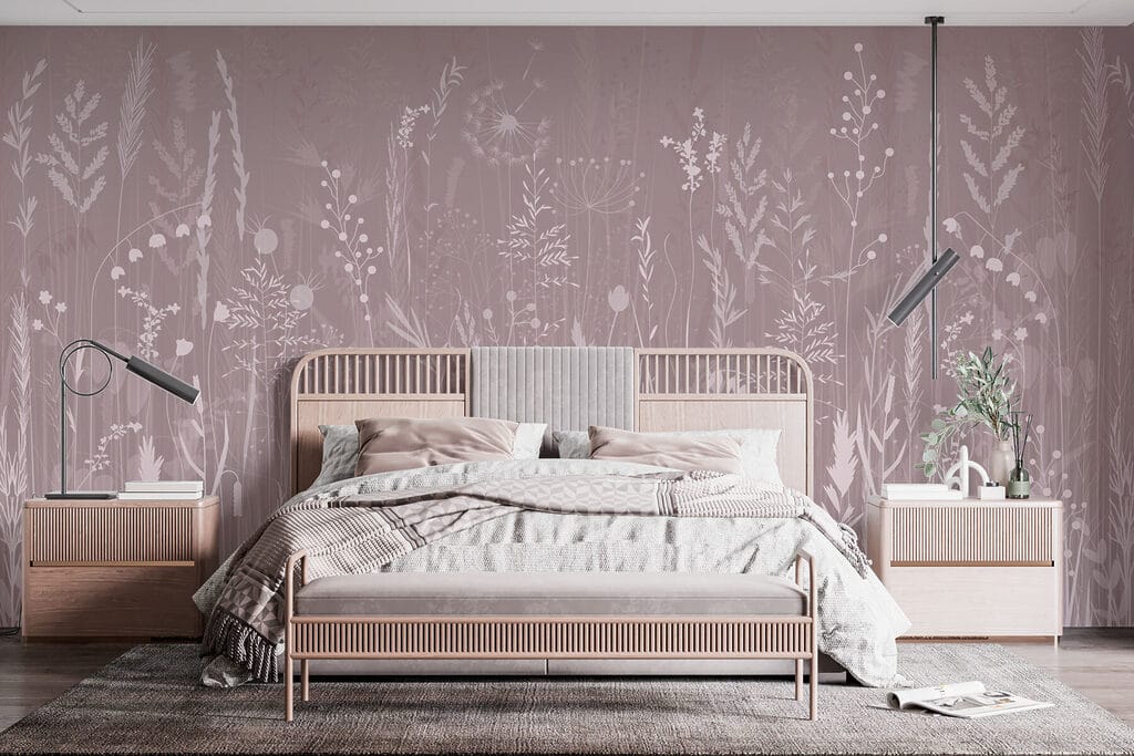 Field of flowers and grass