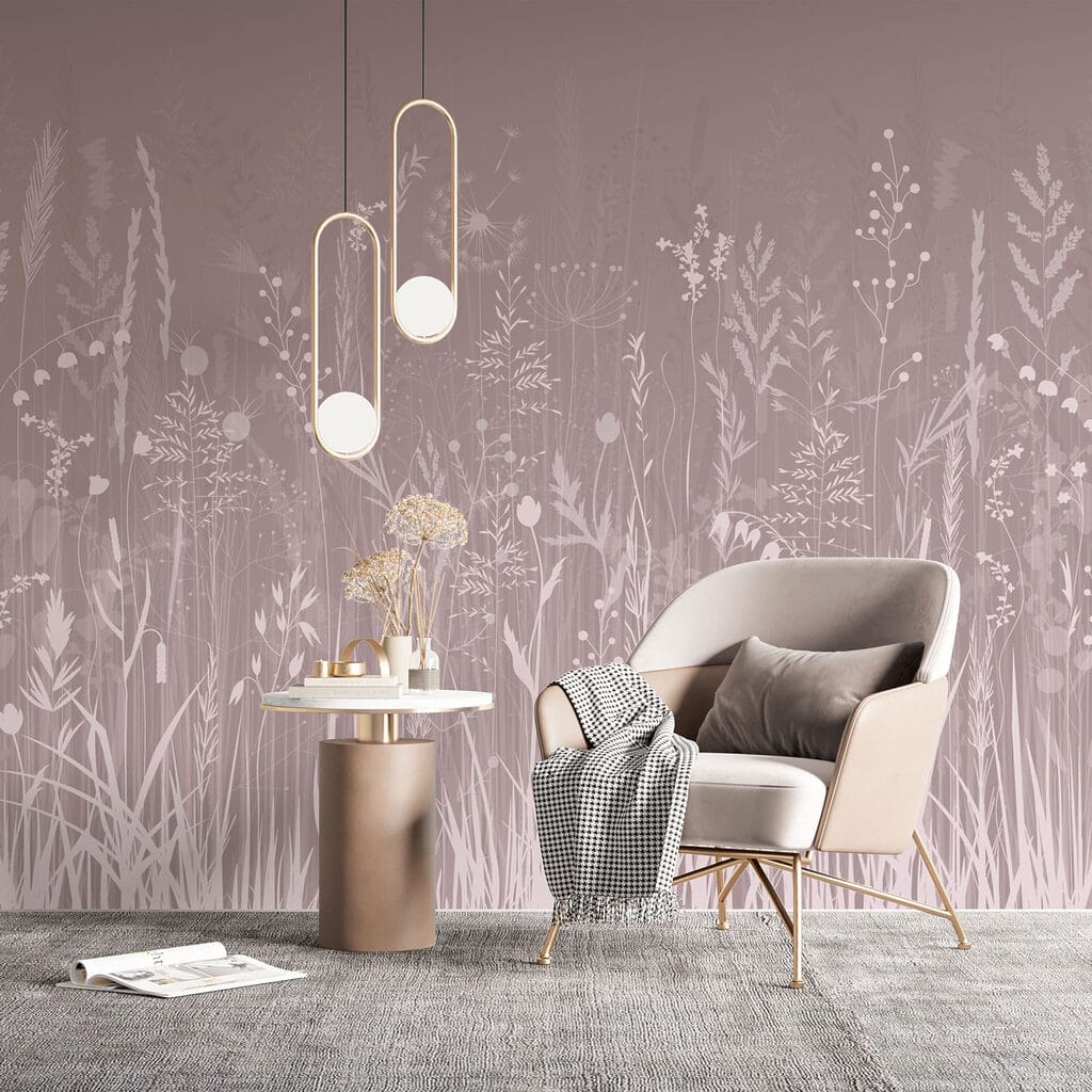 Field of flowers and grass