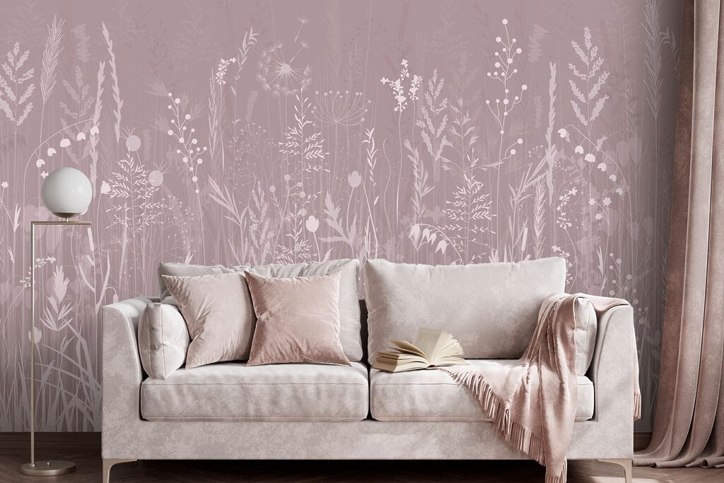 Field of flowers and grass