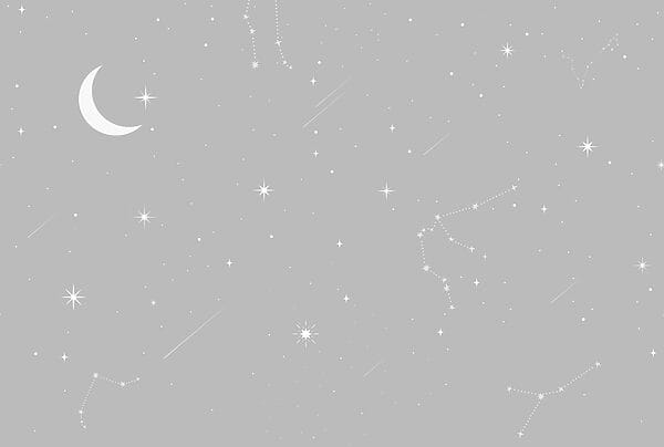 Grey sky with stars and moon Grey sky with stars and moon
