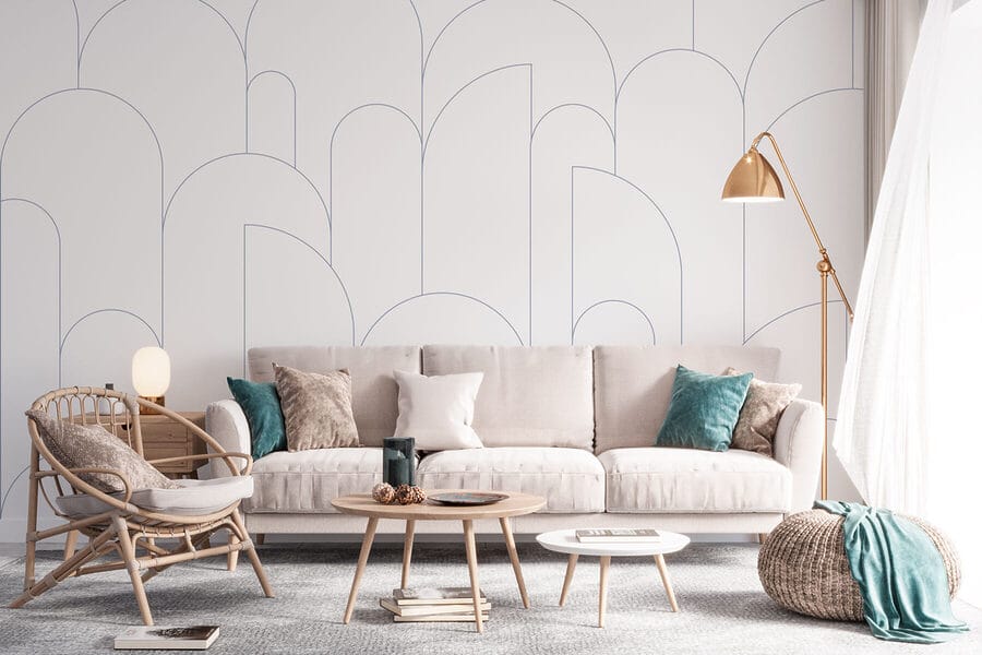 White and blue pattern