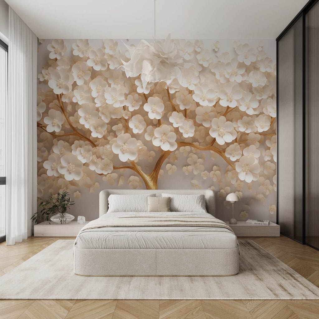 Tree with white flowers