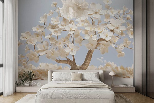 Tree with white flowers