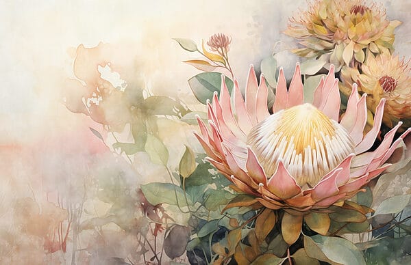 Watercolor of a flower Watercolor of a flower