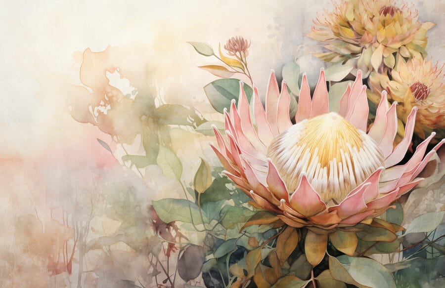 Watercolor of a flower Watercolor of a flower