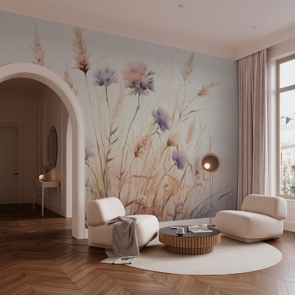 Painting of flowers and grass Painting of flowers and grass