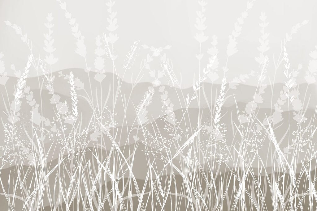Field of grass with a mountain in the background