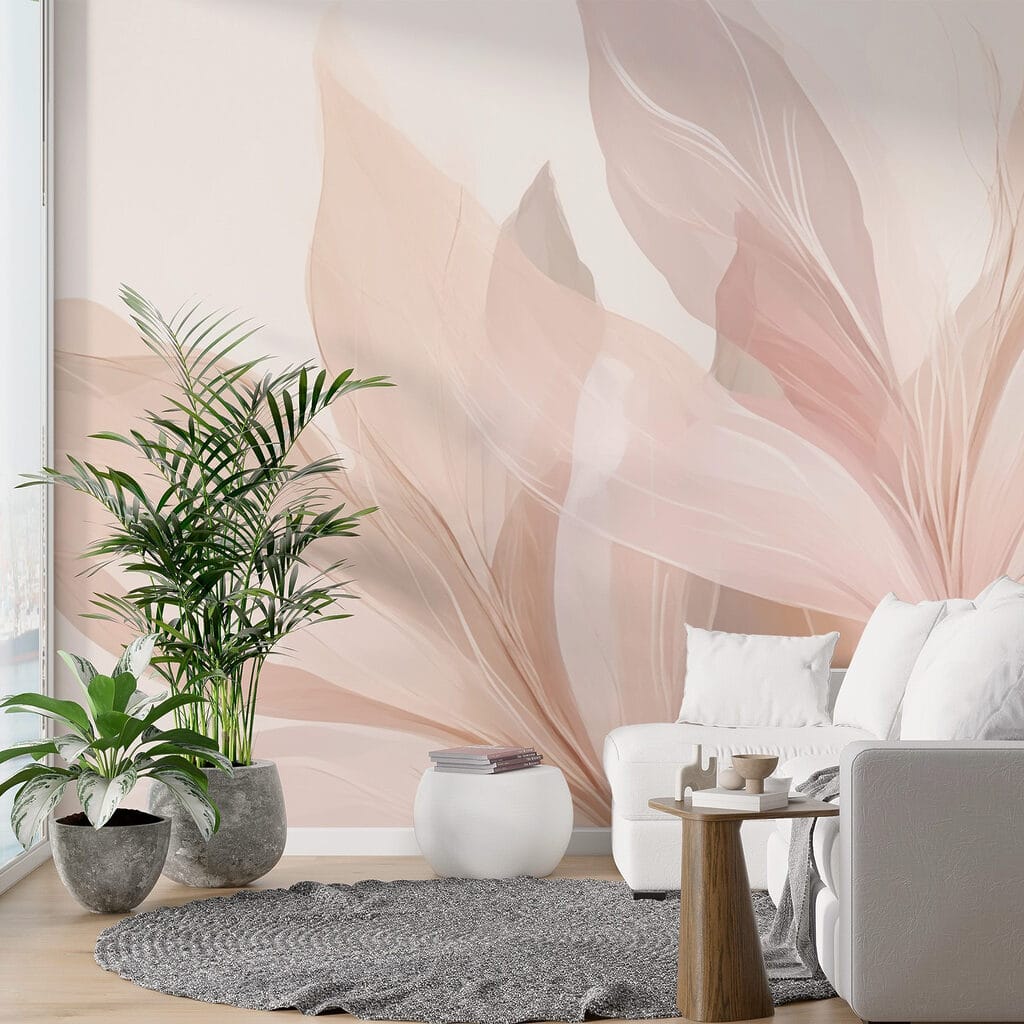 Dreamy pastel leaf compositions