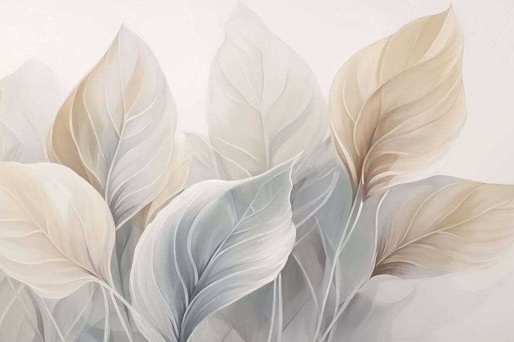 Delicate leaves in soft hues Delicate leaves in soft hues