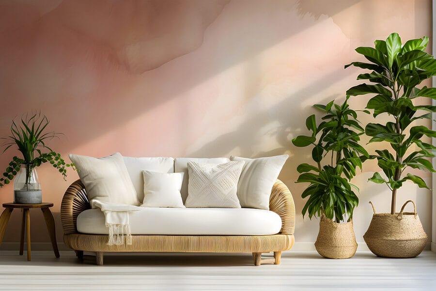 Wall murals Serene pastel hues blend beautifully.