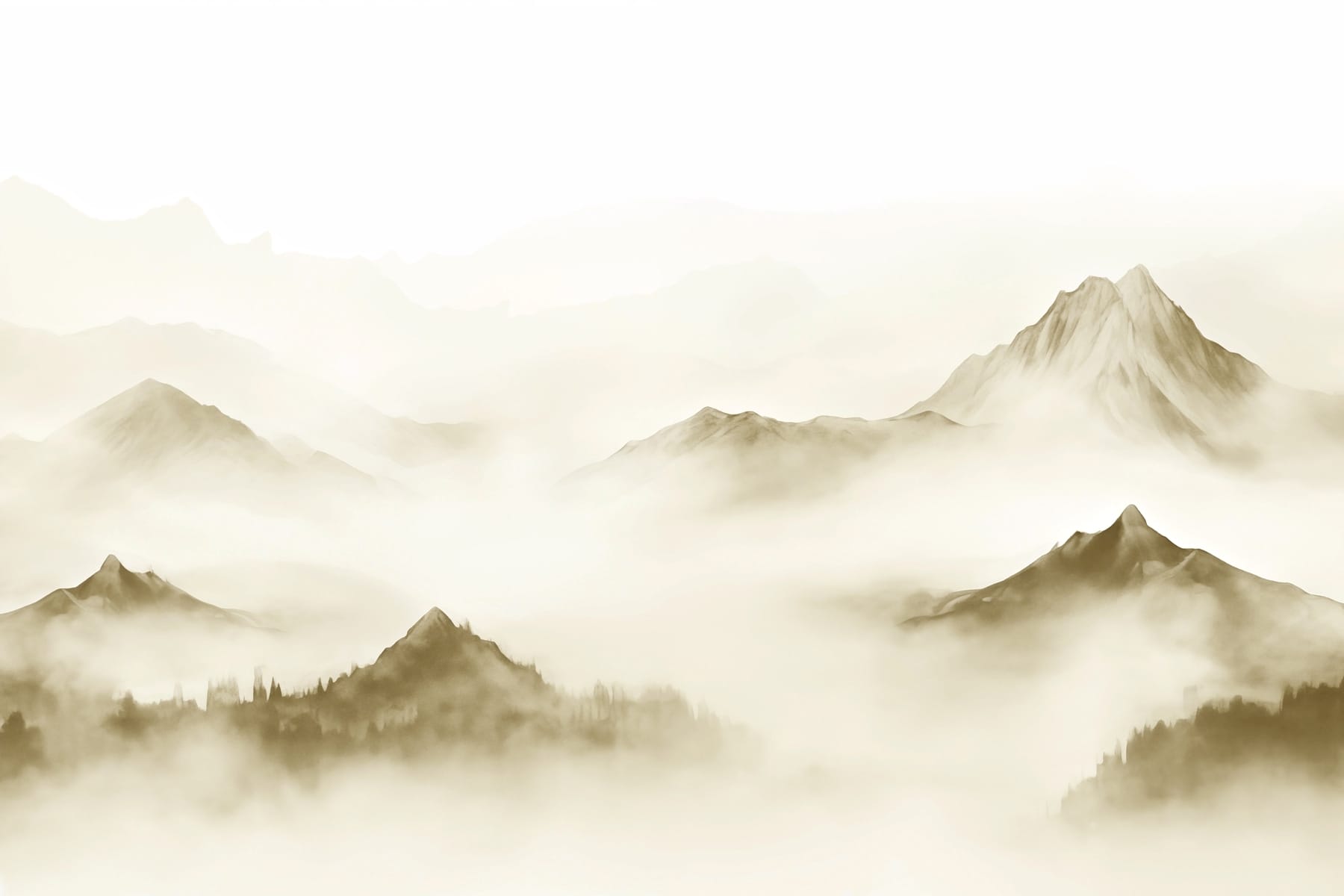 Foggy mountain range Foggy mountain range
