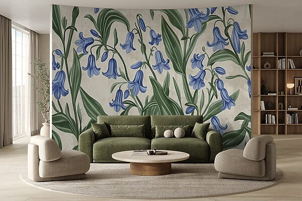 Serene blue blooms in soft hues Serene blue blooms in soft hues