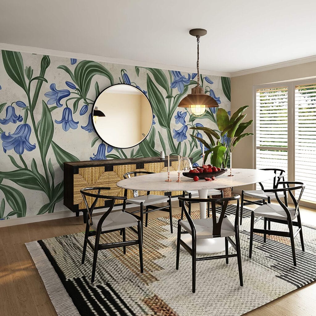 Serene blue blooms in soft hues