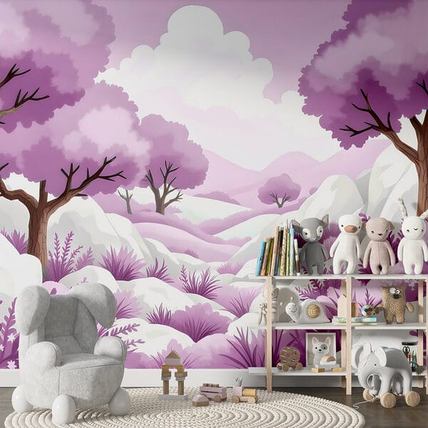 Landscape with trees and snow Landscape with trees and snow