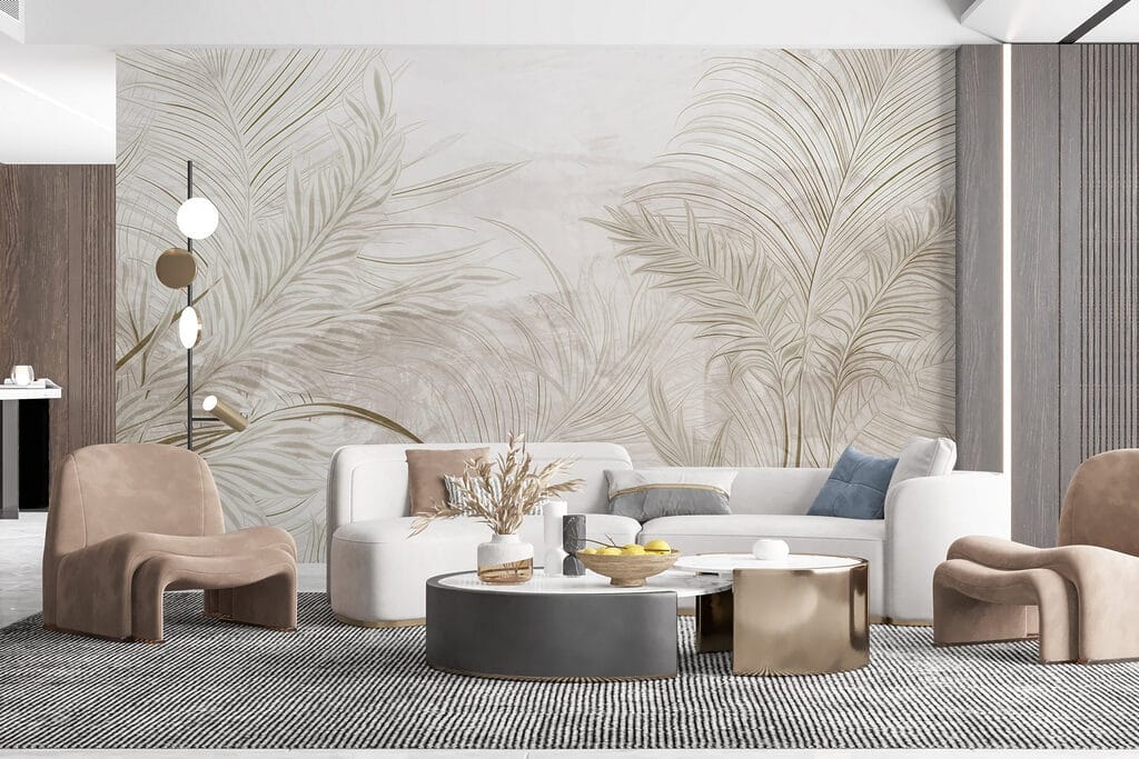 White background with leaves