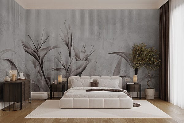 Wall murals Dreamy floral textures in soft tones