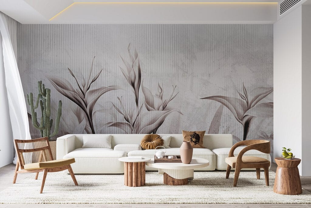 Dreamy floral textures in soft tones