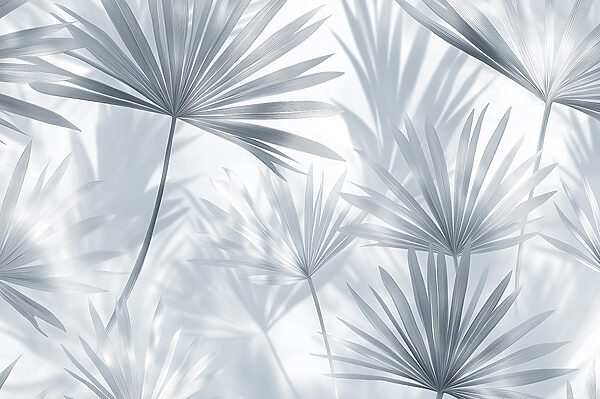 Soft shadows of delicate palm leaves Soft shadows of delicate palm leaves