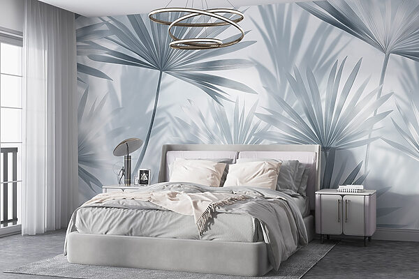 Soft shadows of delicate palm leaves Soft shadows of delicate palm leaves