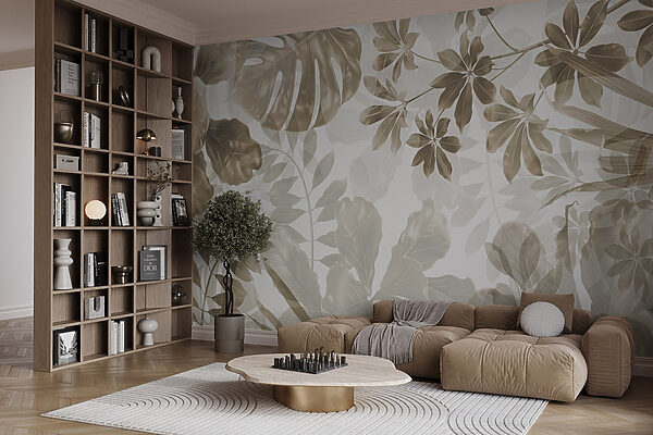 Soft hues of layered foliage art Soft hues of layered foliage art