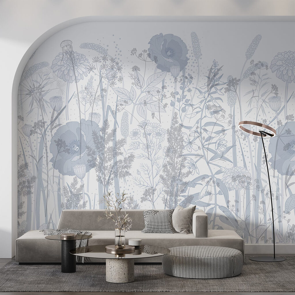 Delicate flowers in soft hues