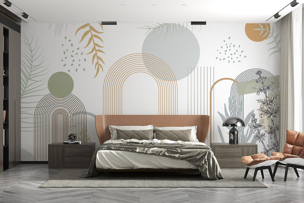 Graphic design of plants and leaves