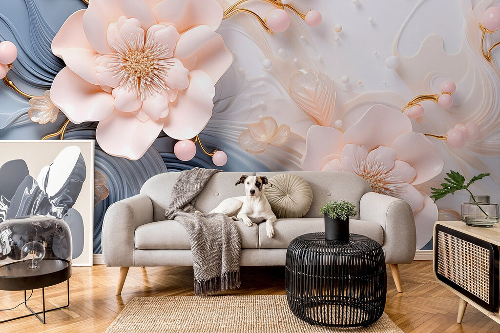 Elegant floral design in soft tones