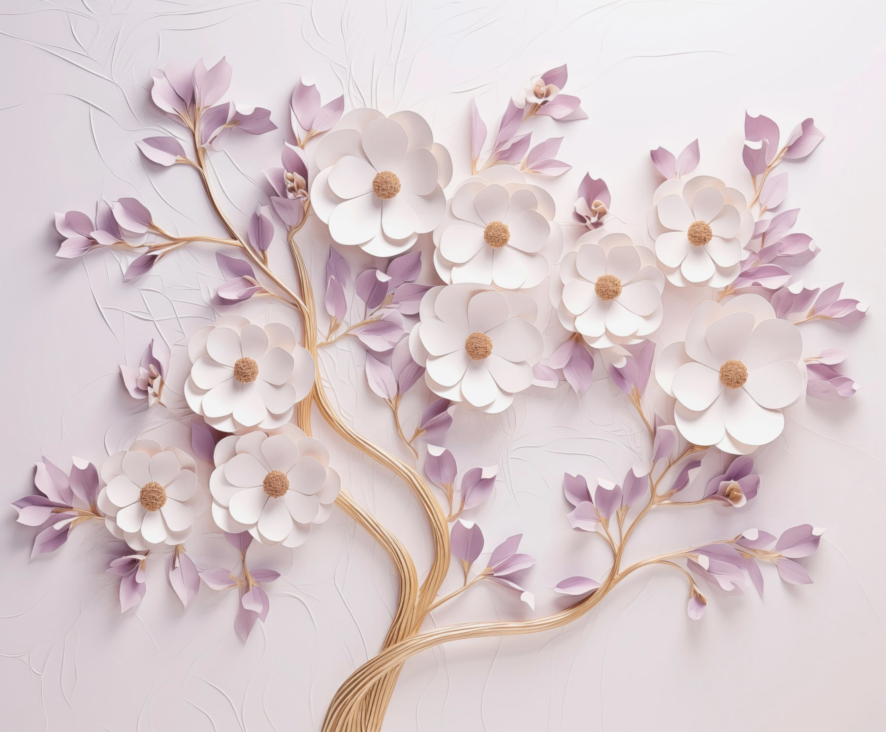 Tree with flowers and leaves