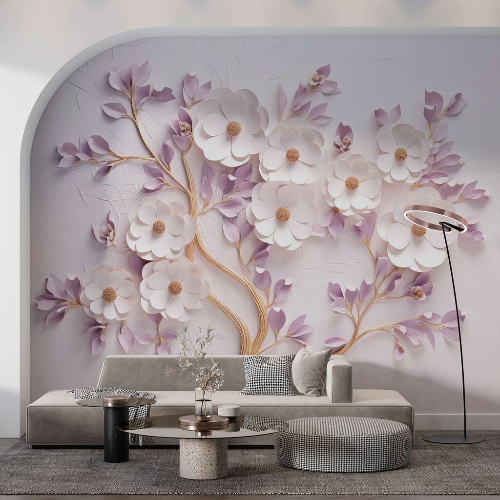 Tree with flowers and leaves