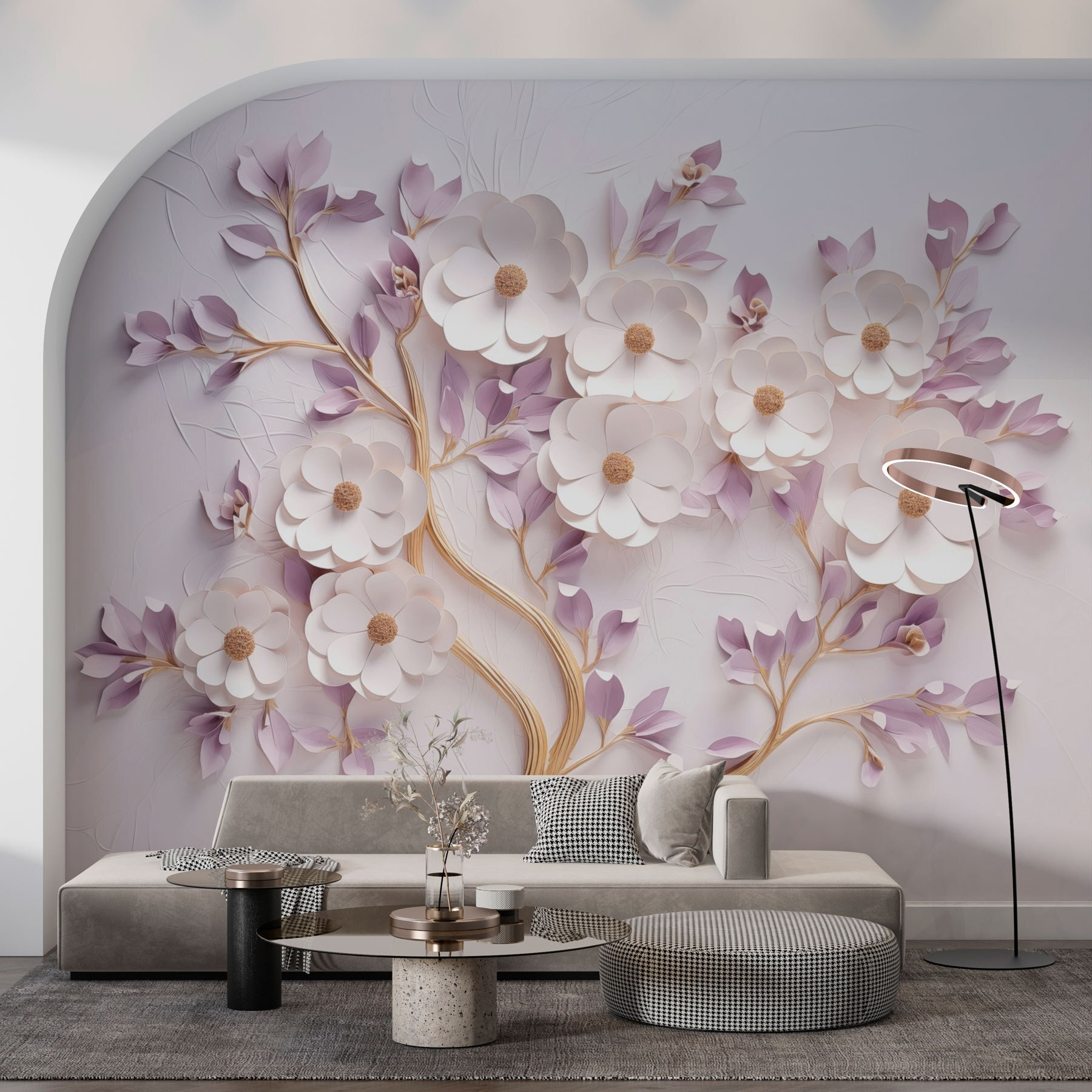 Tree with flowers and leaves