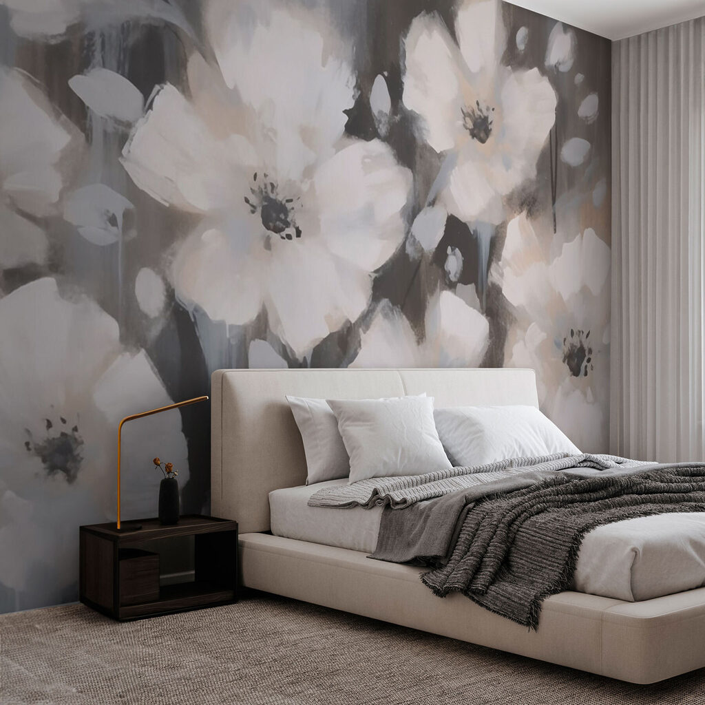 Painting of white flowers