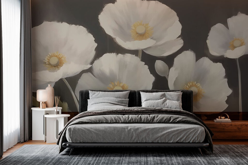 Painting of white flowers