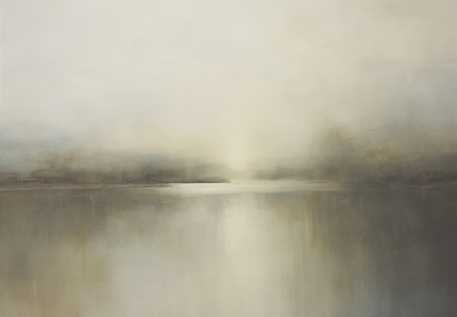 Painting of a lake
