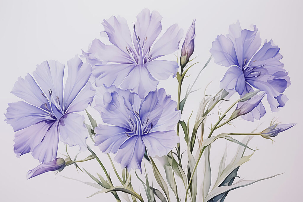 Painting of purple flowers Painting of purple flowers