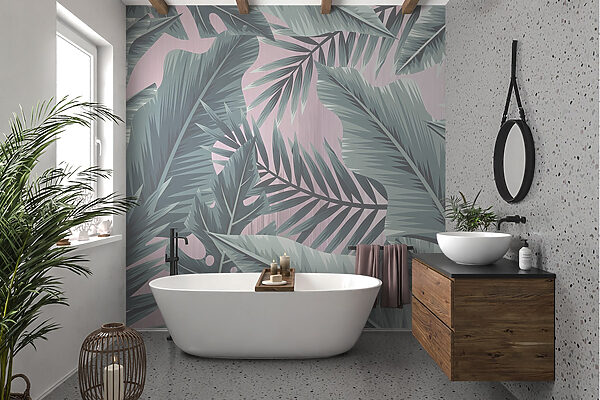 Leafy patterns in cool tones Leafy patterns in cool tones
