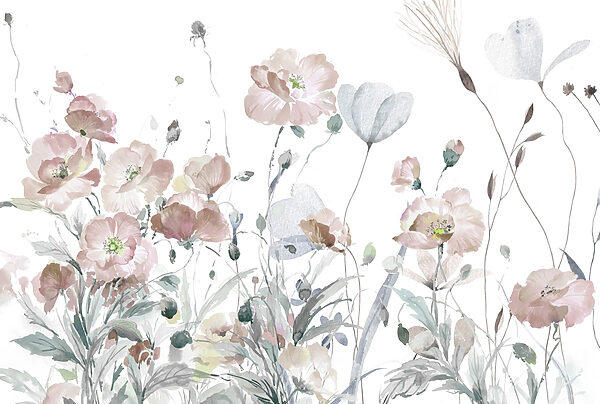 Painting of flowers and leaves Painting of flowers and leaves