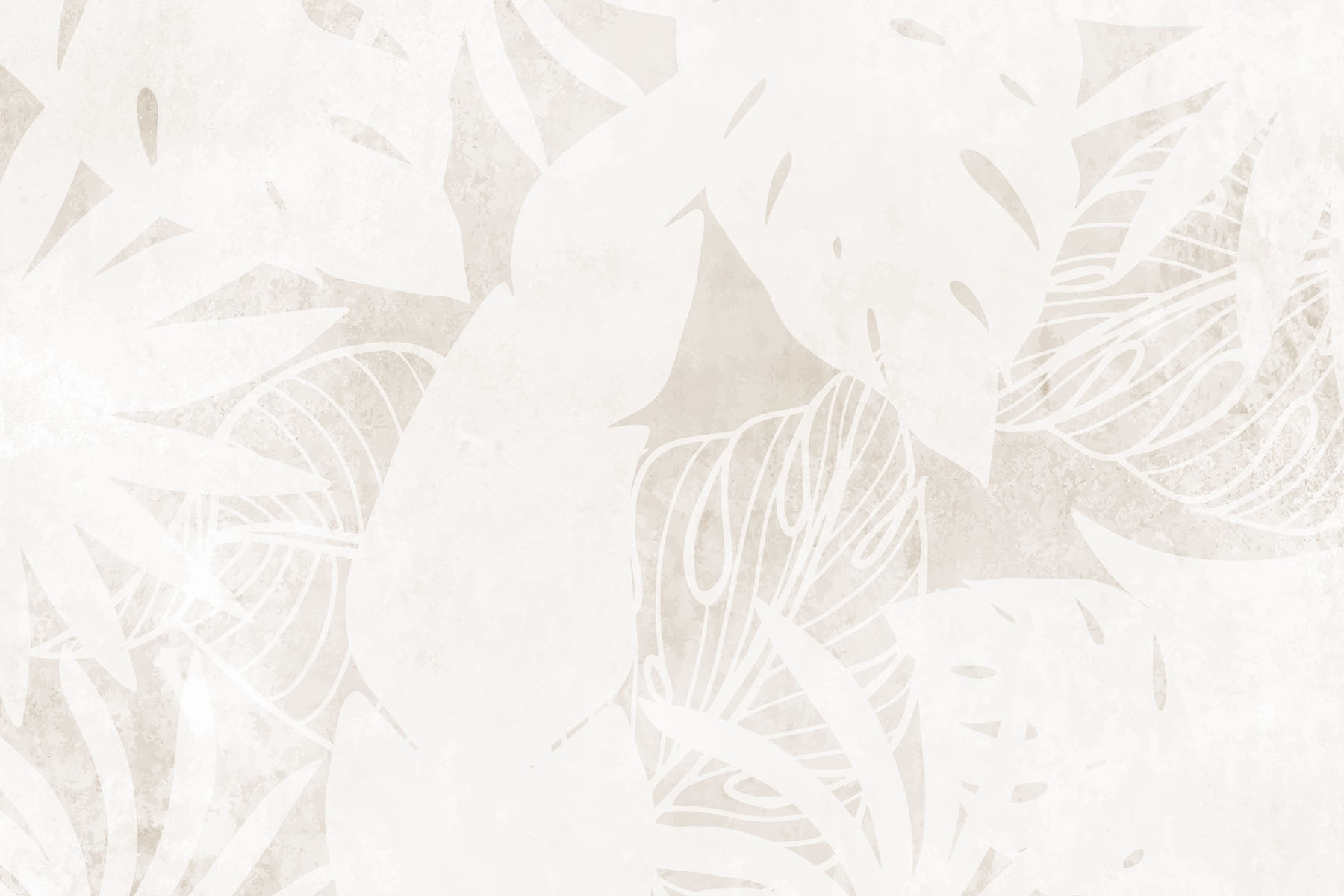 White leaf pattern on a white surface